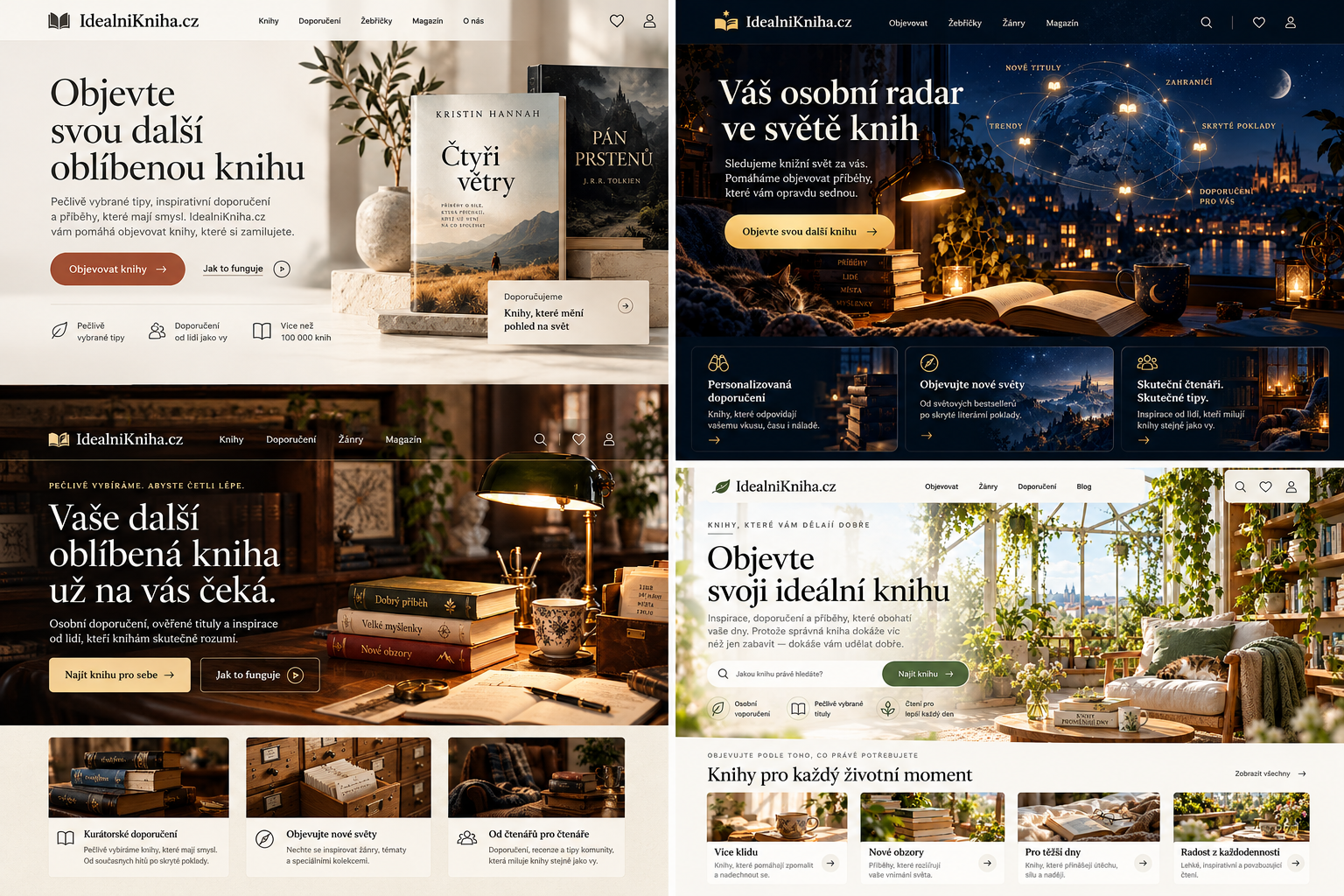 knizni inspirace v ruznych designech